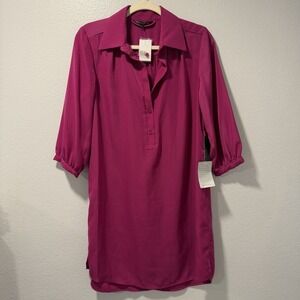 Felicity And Coco Size-M Women's Dress Purple 3/4 Sleeve